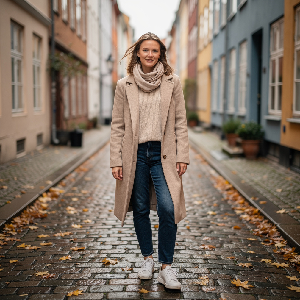 Portrait of a young Danish woman smiling outdoors